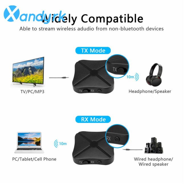 KN319 Bluetooth Audio Receiver Transmitter 2 Wireless in1 Car Stereo For Adapter Music