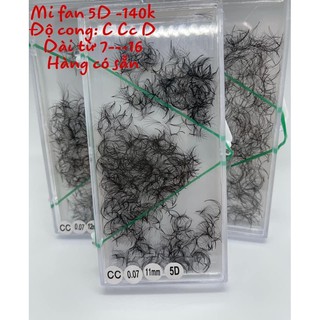 Mi Fan 5D cong C độ dài từ 8 đến 17 hộp 1000Fan