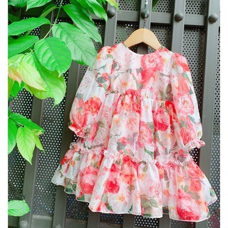 Đầm Lụa Hàn Quốc Cao Cấp bé gái BabyBean