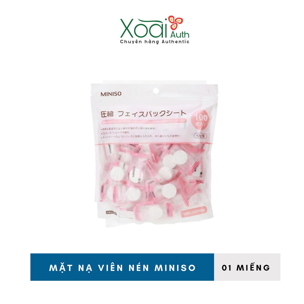 [Mã COSDAY giảm 8% đơn 150K] Mặt Nạ Giấy Nén Miniso Cấp Ẩm Chính Hãng Nhật Bản (1 Miếng Lẻ)