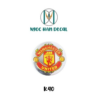 Tem nhôm logo clb manchester 3d nhựa cứng siêu đẹp