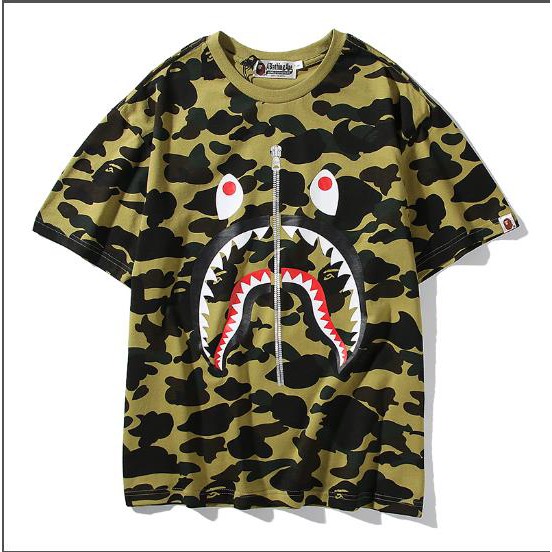 BAPE Áo Thun Chất Liệu Vải Cotton Có Thêu Hoạ Tiết Cổ Điển Tay Ngắn | BigBuy360 - bigbuy360.vn