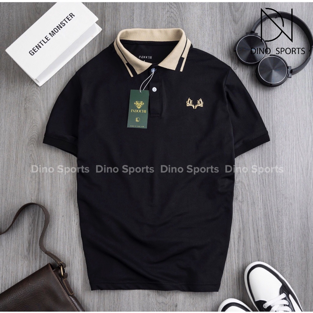 Áo polo nam DINO SPORTS áo phông polo có cổ thêu mát mịn thấm hút và thoáng khí