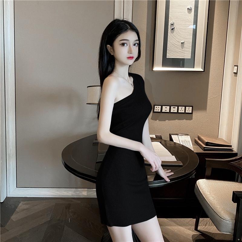 Đầm Dệt Kim Trễ Vai Thời Trang Quyến Rũ Cho Nữ