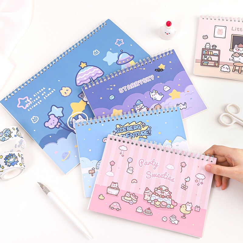 🌸 Sổ chiết washi tape A5 80 trang lưu trữ sticker dễ thương trang trí sổ dụng cụ làm bullet journal A5 A4 MOLINTA🌸