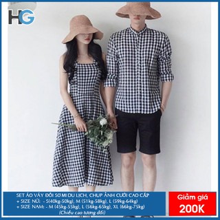 LẺ GIÁ SỈ - Set đồ đôi áo váy cặp CoupleTina cao cấp - Thiết kế cổ điển sang trọng - Phù hợp chụp ảnh cưới