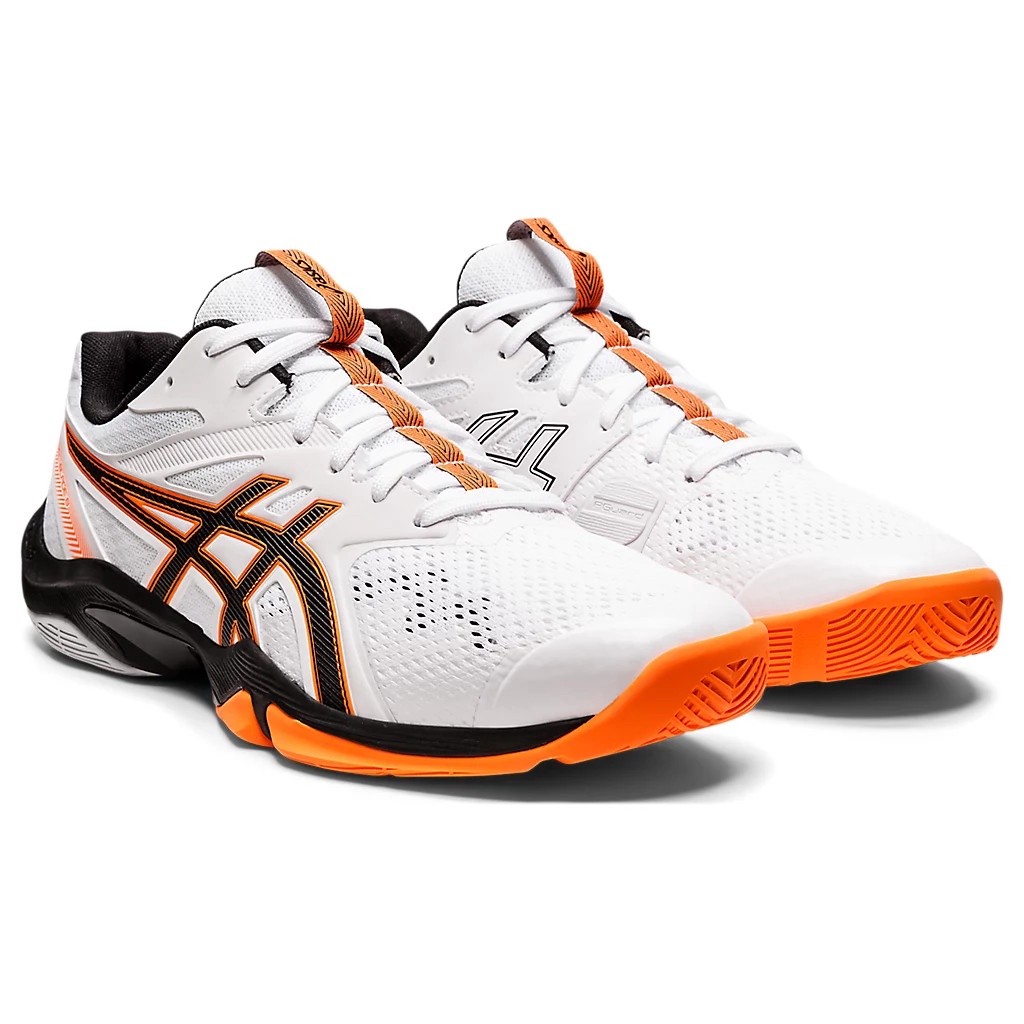 Giày Asics GeL Blade 8 Trắng- Giày Bóng Chuyền, Cầu Lông cổ thấp đệm gel tăng đàn hồi bật nhảy êm thoáng khí độ bền cao