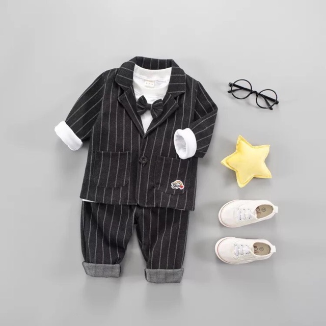 Set vest kẻ sọc