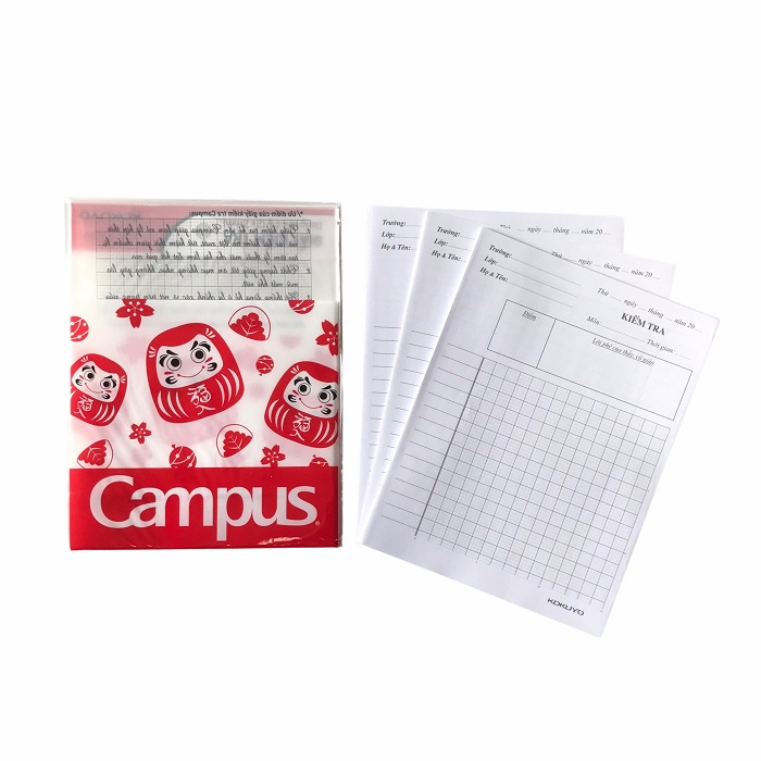 Giấy kiểm tra Campus cao cấp 25 tờ đôi cấp 1-cấp 2,chính hãng