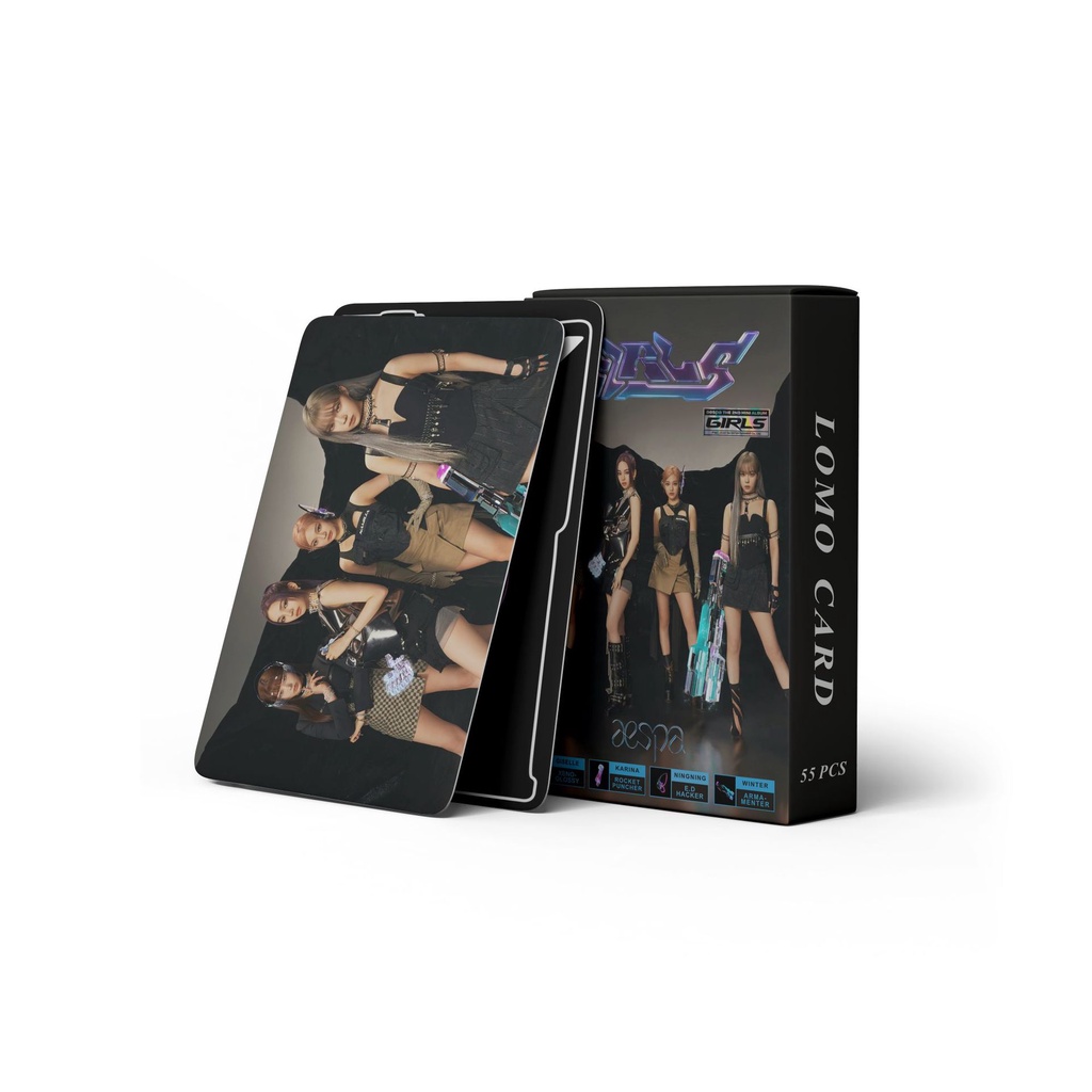 Bộ sưu tập người nổi tiếng kpop AESPA girls 54 lomo card / bộ album bo góc
