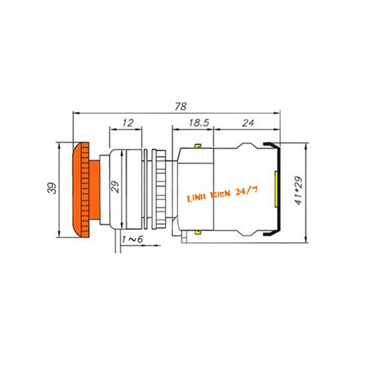 Nút Dừng Khẩn Cấp LA39/STOP 22mm