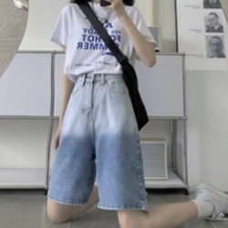 Quần short ngố denim loang ống rộng siêu hót ShortLoangP012