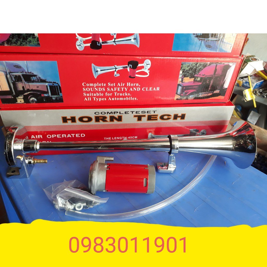 Còi sinh hơi,còi tạo hơi 1 loa 45cm inox. âm thanh khủng