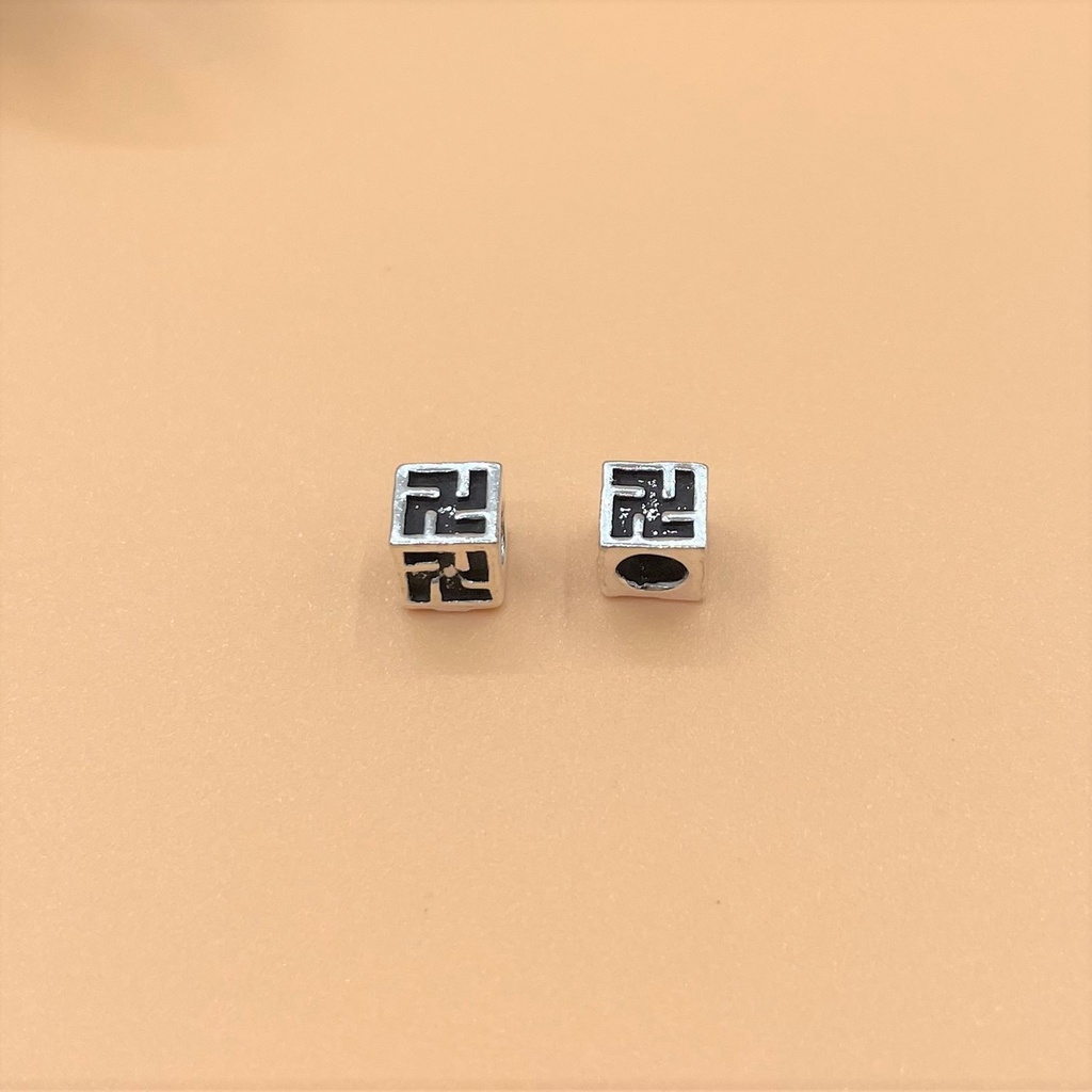 Charm nối chữ vạn vuông bạc thái - Charm Bạc 925 - Mã CA226