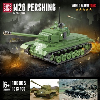 （CÓ SẴN）Đồ chơi lắp ráp mô hinh Quan Guan 100065 World War II Tank Xe Tank M26 Pershing của Mỹ