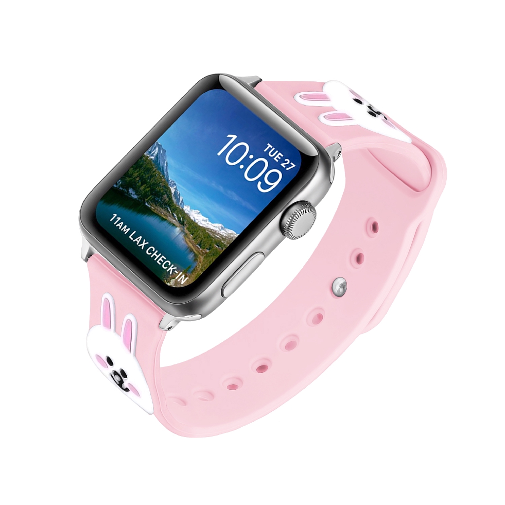 【Apple Watch Strap】Soft Cartoon Silicone Strap for Apple watch Series 6 se 5 4 3 2 1 38mm 40mm 42mm 44mm Cute watch band