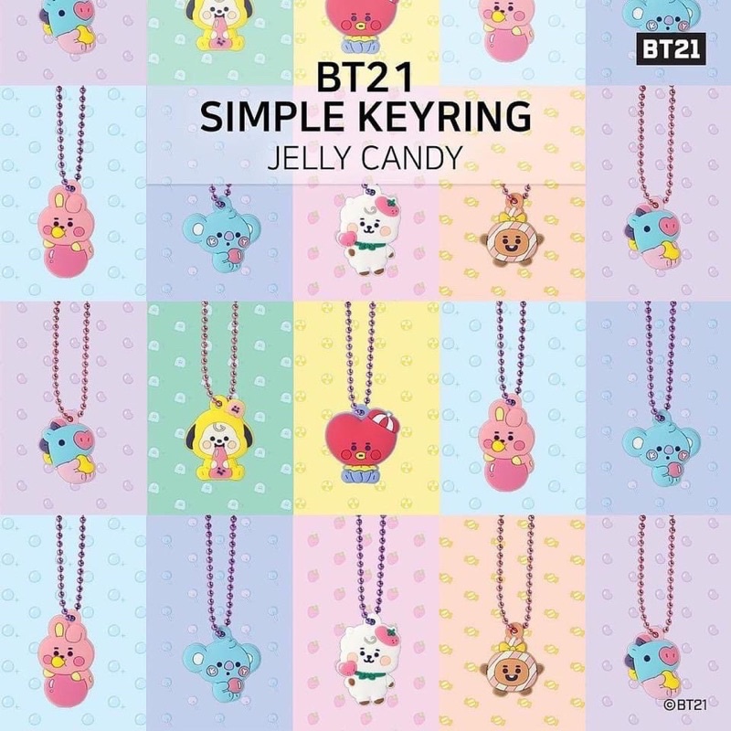 Móc khoá BT21 Baby - Bản mới Jelly Candy dễ thương