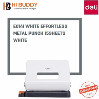 Dụng cụ đục lỗ giấy Deli 141 15 tờ  vỏ kim loại