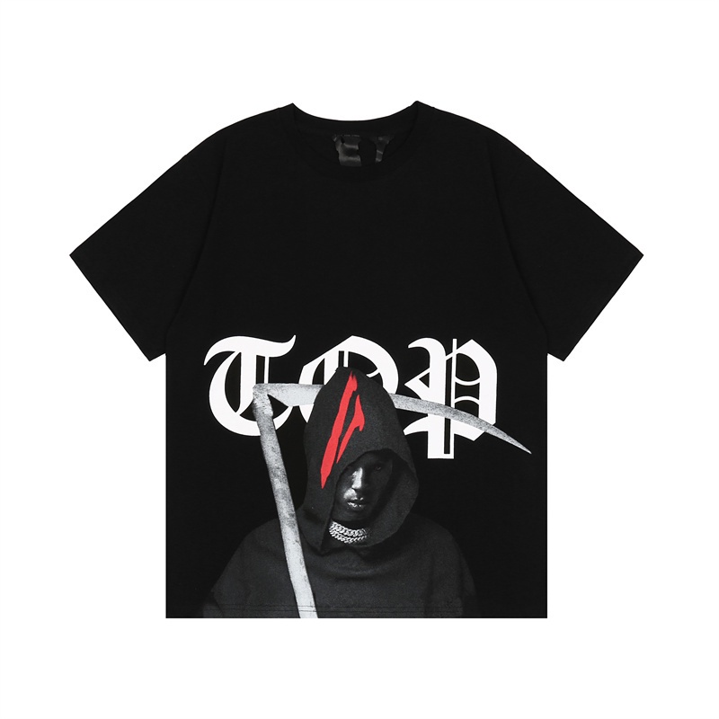 Áo Thun Cotton Tay Ngắn Dáng Rộng In Chữ Vlone Thời Trang Mùa Hè Cho Học Sinh