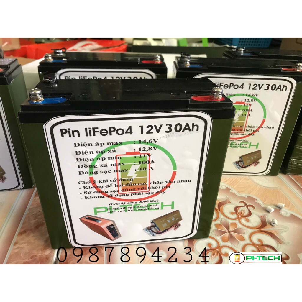 Pin Lithium 12VDC 16Ah-24Ah-30Ah  chống nước