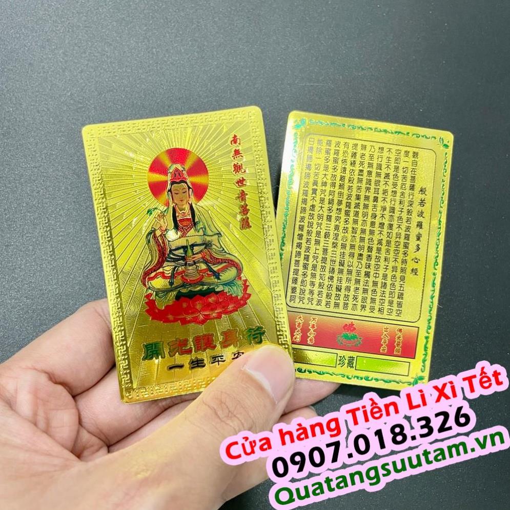 Kim Bài Quan Âm Bồ Tát Plastic