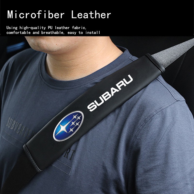 Đệm Bọc Dây Đai An Toàn Bằng Da Cho Subaru Xv Forester Brz Wrx Sti Levorg Outback