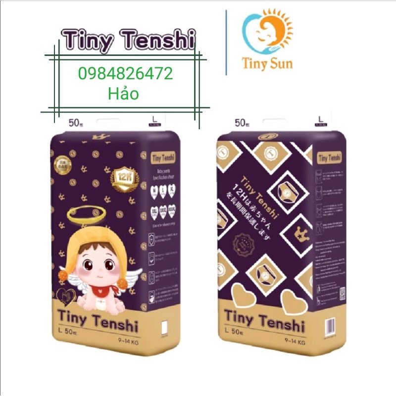 Tã Bỉm quần trẻ em Tiny Tenshi size M50/L50/XL50/XXL50/XXXL50/XXXXL50 miếng cho trẻ từ 5 đến 30kg
