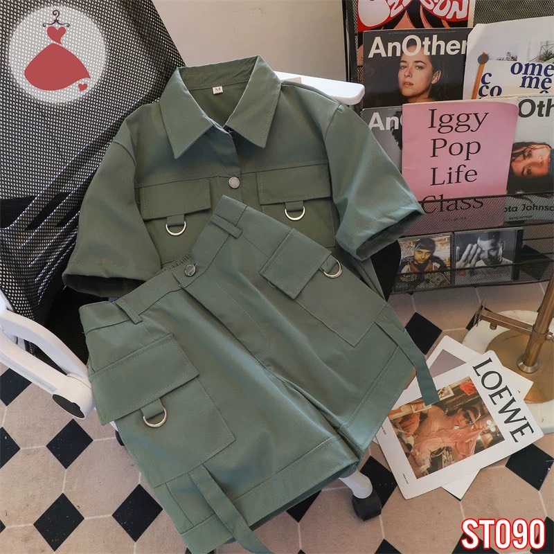 SOBIN BIG SIZE (50-90)KG SÉT ÁO SƠ MI NGẮN TAY QUÂN ĐỒI MIX QUẦN SHORT ST090