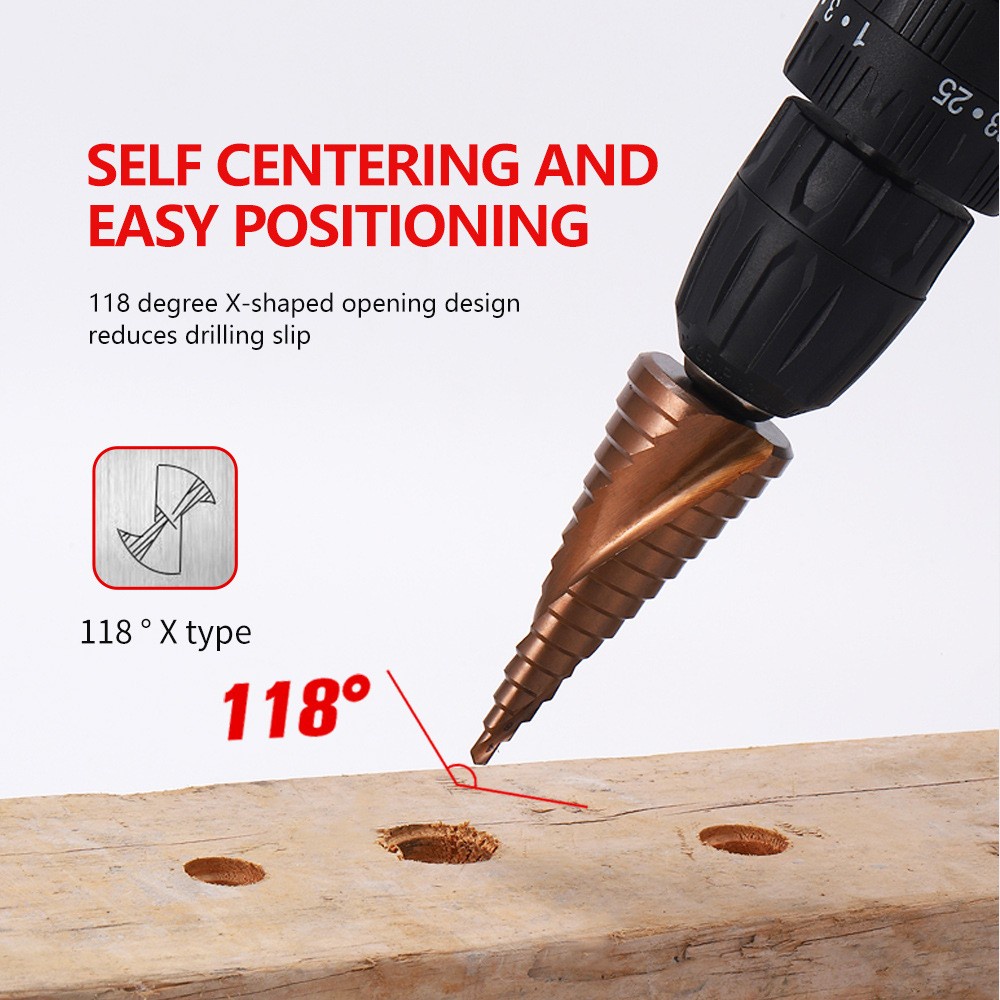 Mũi Khoan M35 4-12 / 4-20 / 4-32mm HSS Xoắn Ốc Bằng Thép Không Gỉ