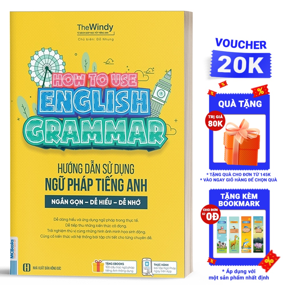 Sách - Hướng Dẫn Sử Dụng Ngữ Pháp Tiếng Anh Dành Cho Người Học Ngữ Pháp Cơ Bản - Kèm App Học Online