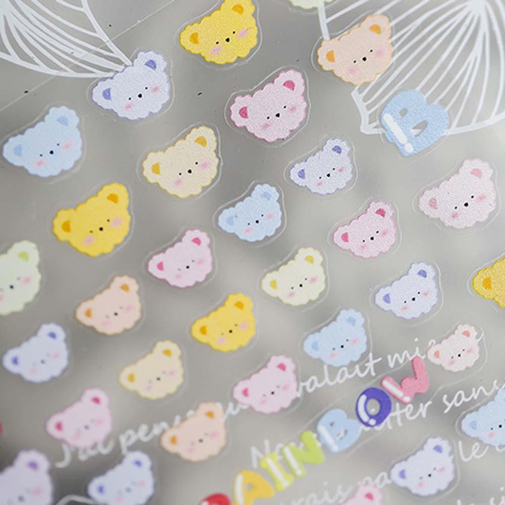 Miếng Dán Trang Trí Móng Tay 5D DIY Màu Sắc Kẹo Ngọt Xinh Xắn