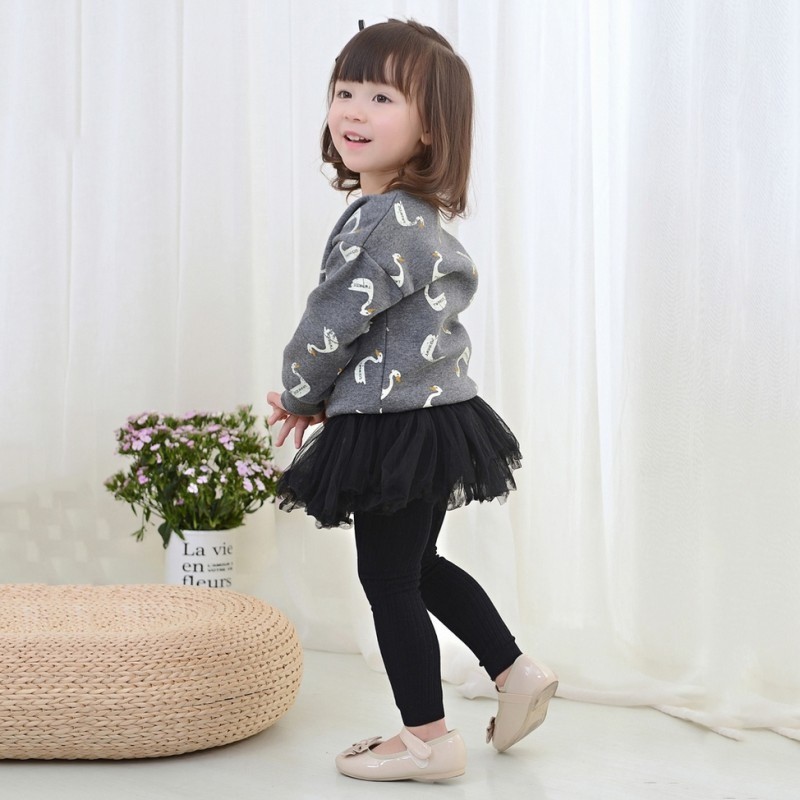 Quần legging màu trơn chất liệu cotton mềm mại cho bé