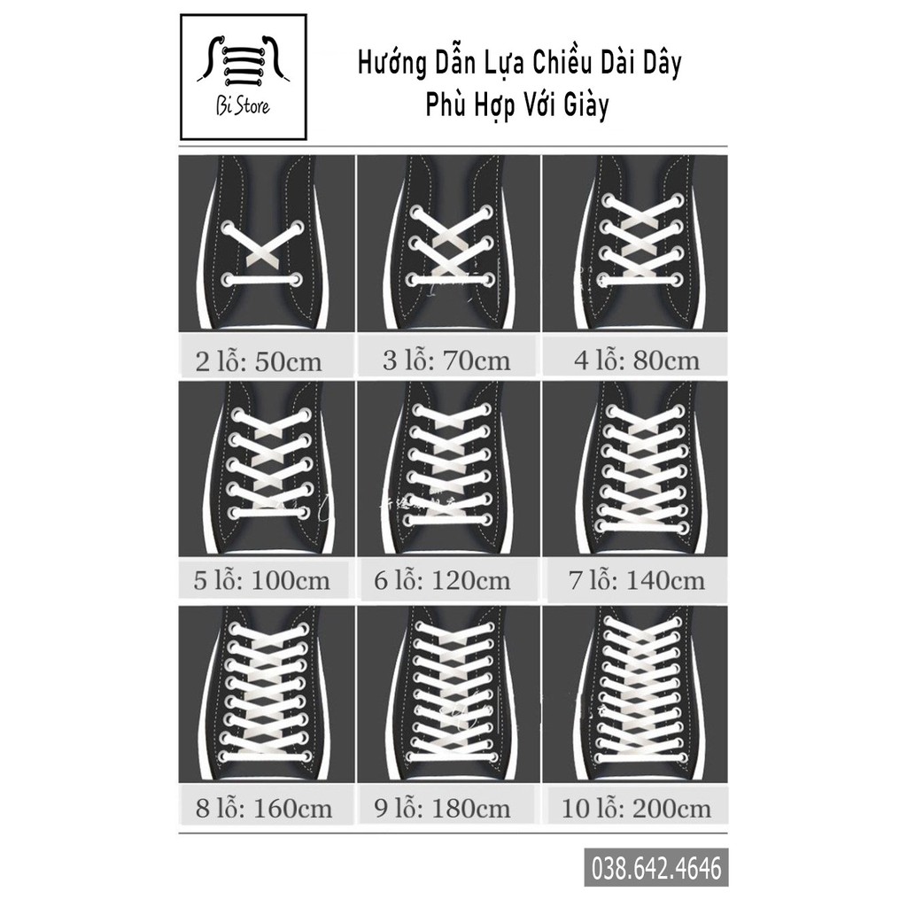 [Bảng 30 màu] [16 - 30] Dây giày dẹt AF1 (Air Force 1), Jordann loại 1 dày dặn dành cho các loại giày thể thao / sneaker