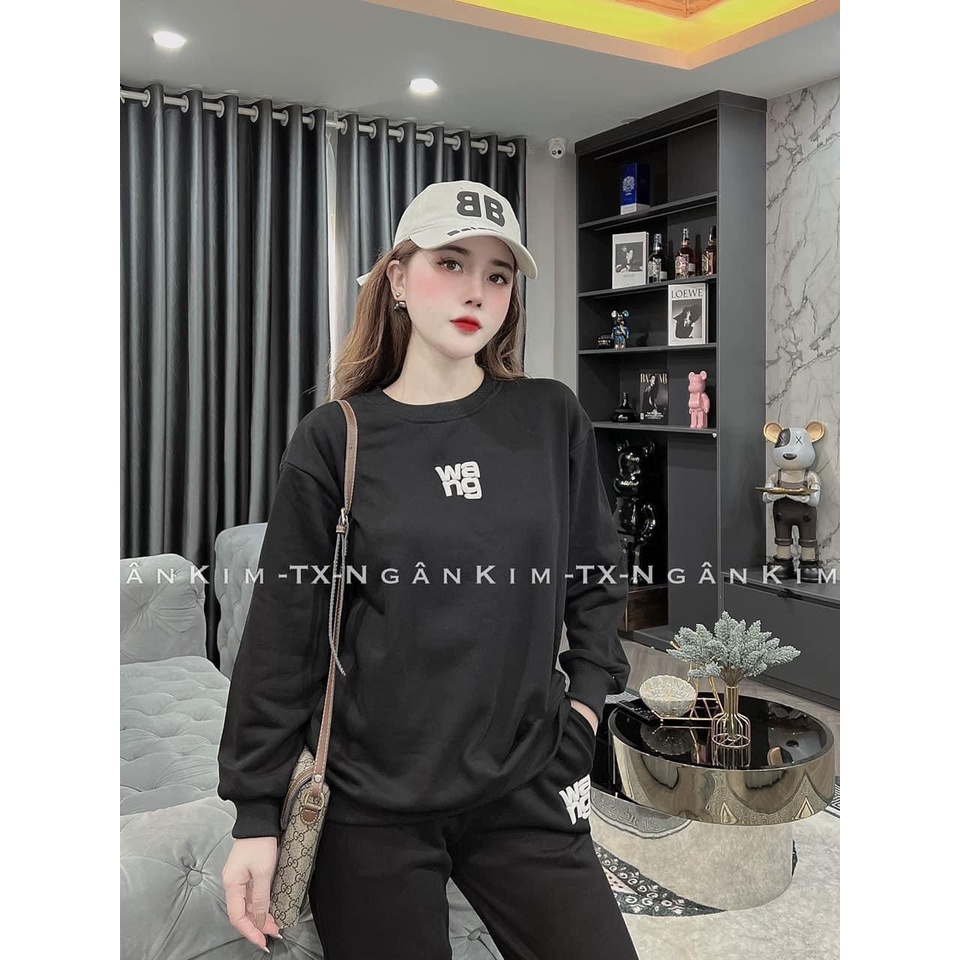 [ 𝐅𝐑𝐄𝐄 𝐒𝐇𝐈𝐏 ]  SÉT BỘ WANG MIX QUẦN BOOM LOGO THÊU NỔI