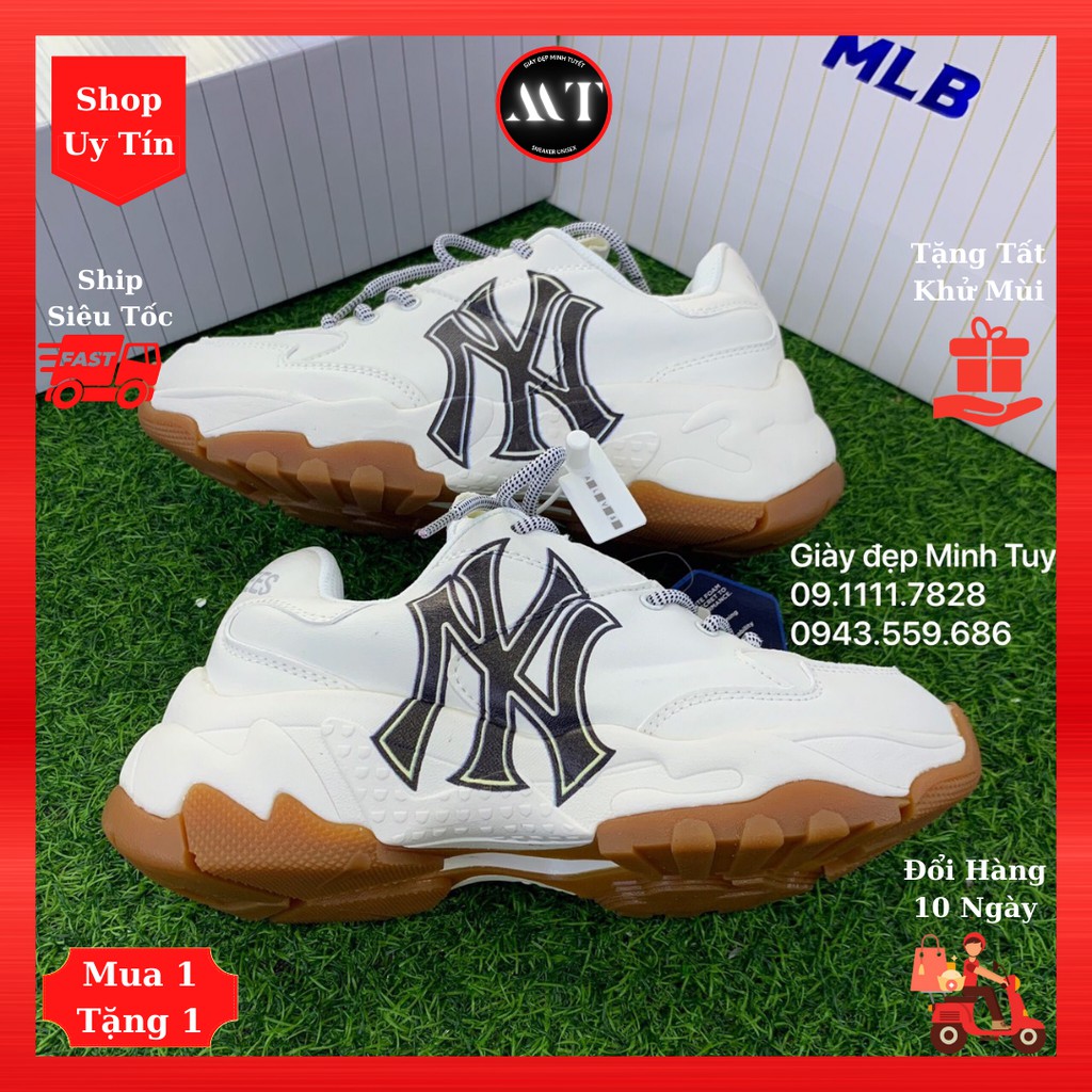 Giày M-L-B chữ NY đế nâu sneaker tăng chiều cao nam nữ đẹp cao cấp giá rẻ, giày thể thao hot trend, Shop uy tín ở Hà Nội