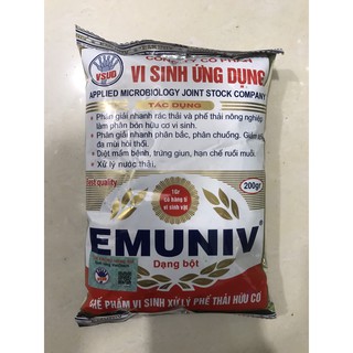 BỘT XỬ LÝ PHẾ THẢI HỮU CƠ EMUNIV (200gr dạng bột)