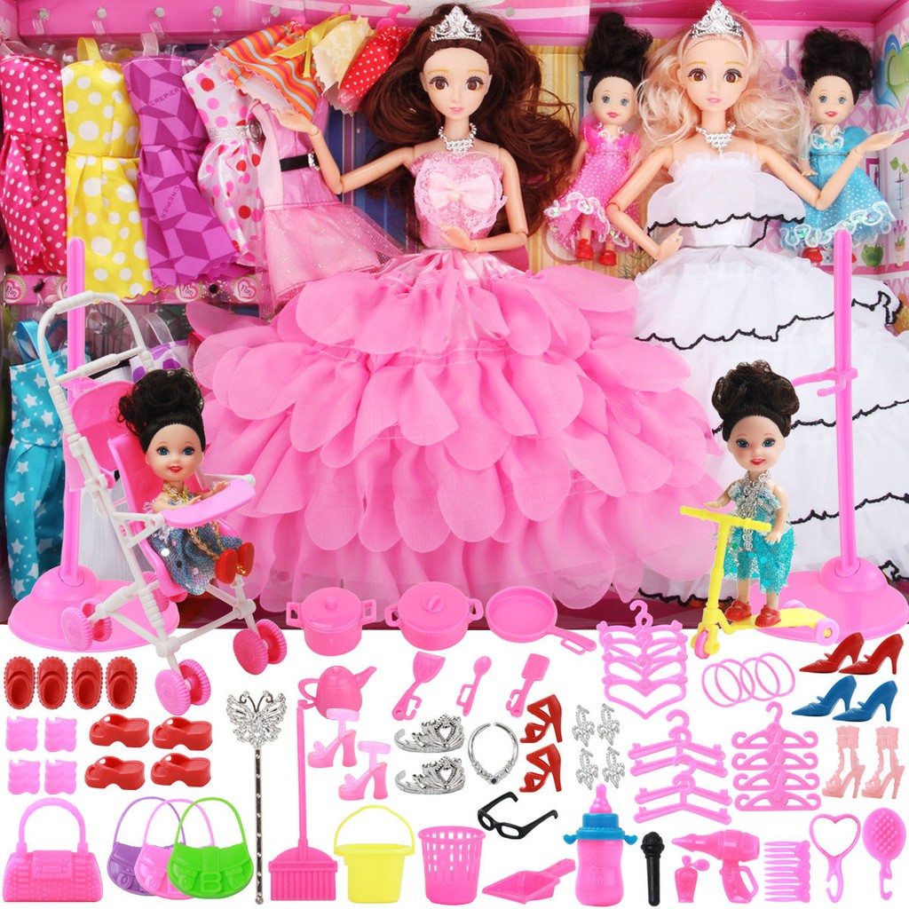 Bộ Đồ Chơi Búp Bê Barbie Có Nhạc Xinh Xắn Cho Bé