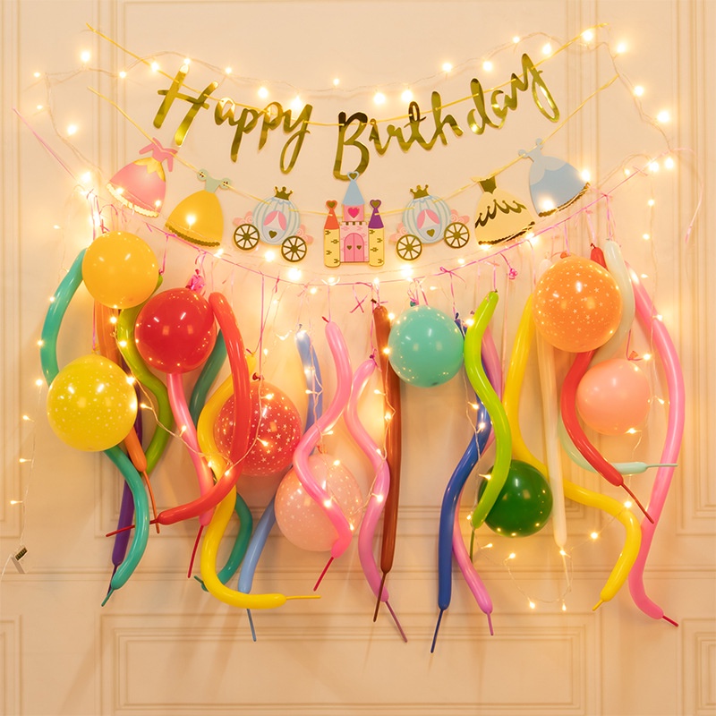 Set 10 Dây Dài Bằng Kim Loại Màu Crom Cột Bong Bóng Trang Trí Tiệc