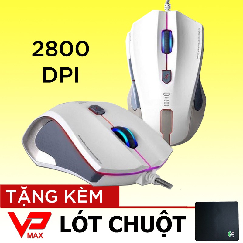 Chuột máy tính chơi game chuyên nghiệp Marvo Jizz G1850 HP M100 Tặng lót chuột Gaming