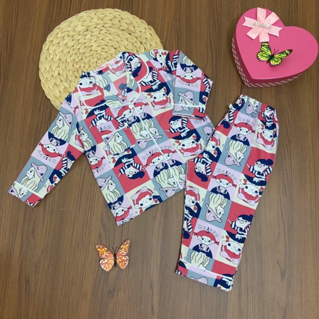 Bộ mặc nhà Pijama Kate thái dài tay dễ thương cho bé gái (12-32kg) - HIROKIDS