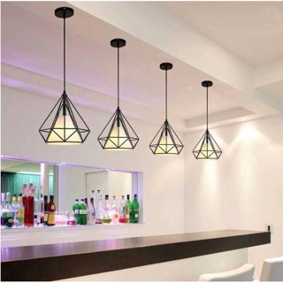 Đèn thả kim cương phi 25cm(bóng led 7w)