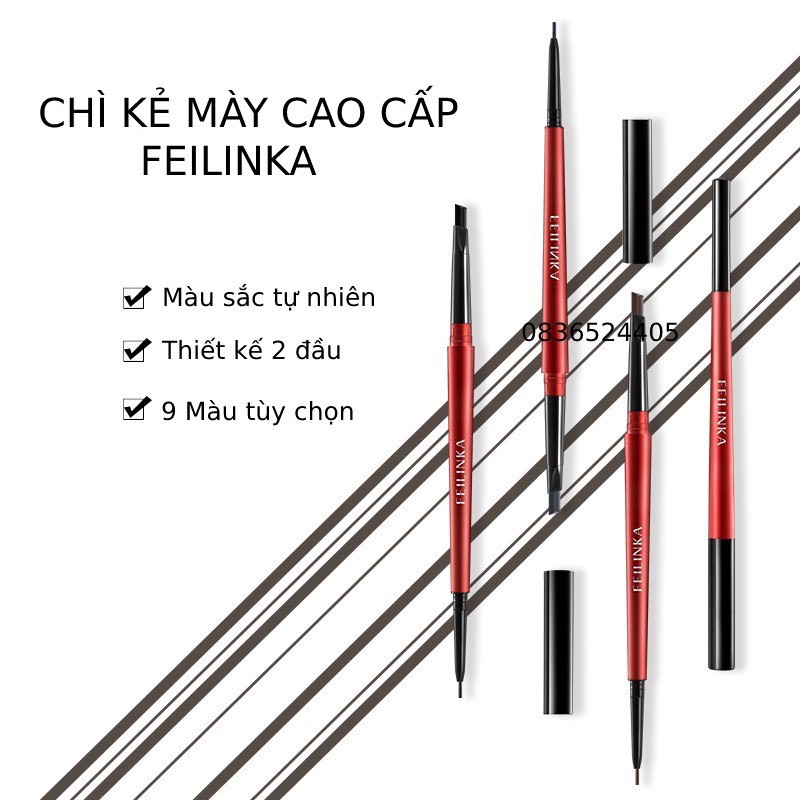 Bút kẻ chân mày 2 đầu vỏ đỏ E304 | BigBuy360 - bigbuy360.vn