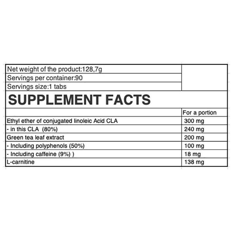 CARNITINE CLA GREEN TEA Hỗ Trợ GIảm Mỡ Đốt Mỡ An Toàn Ostrovit L Carnitine CLA + Green Tea (90 viên )