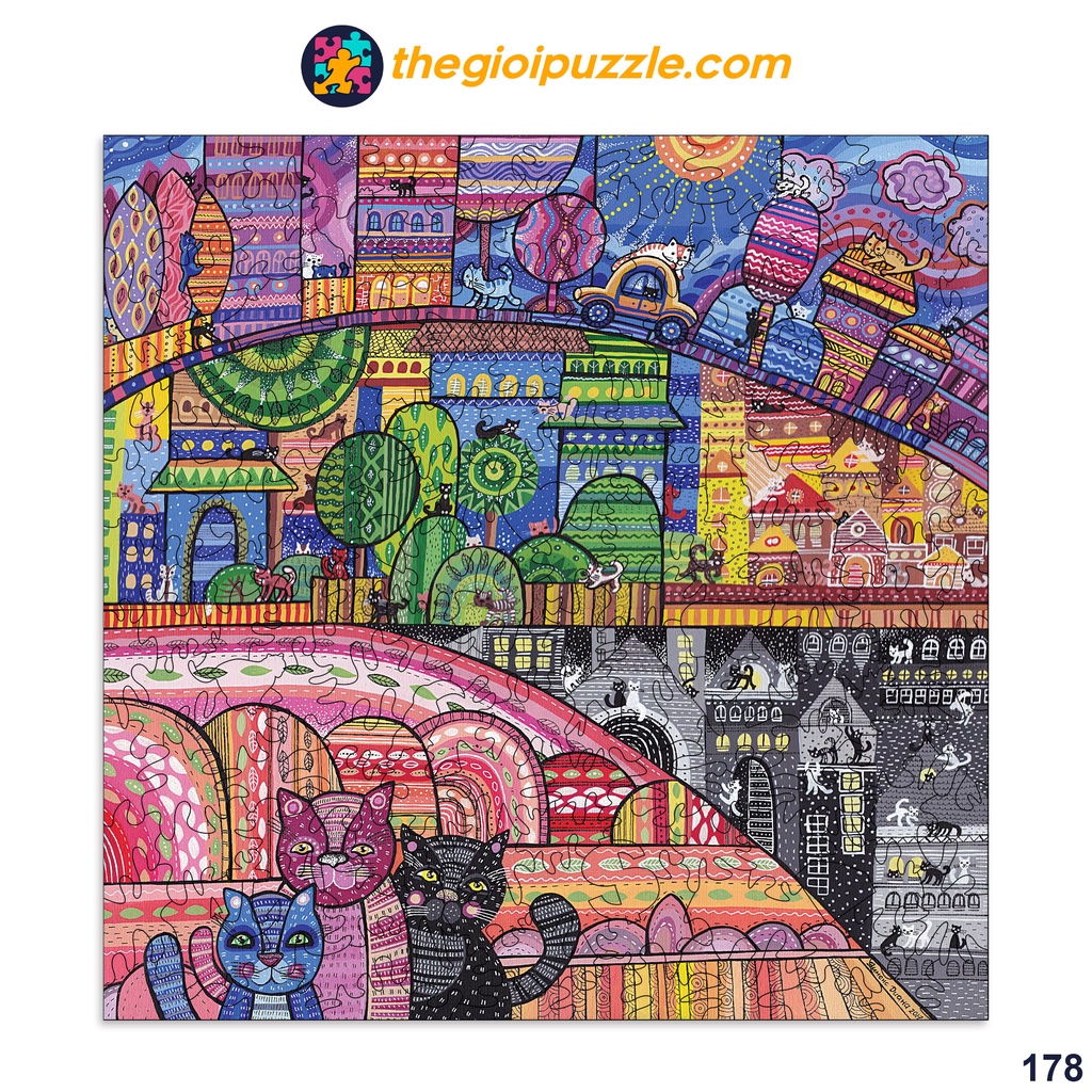 Bộ Xếp Hình Gỗ Thegioipuzzle Ghép Hình Puzzle Bộ Tranh Thổ Cẩm.