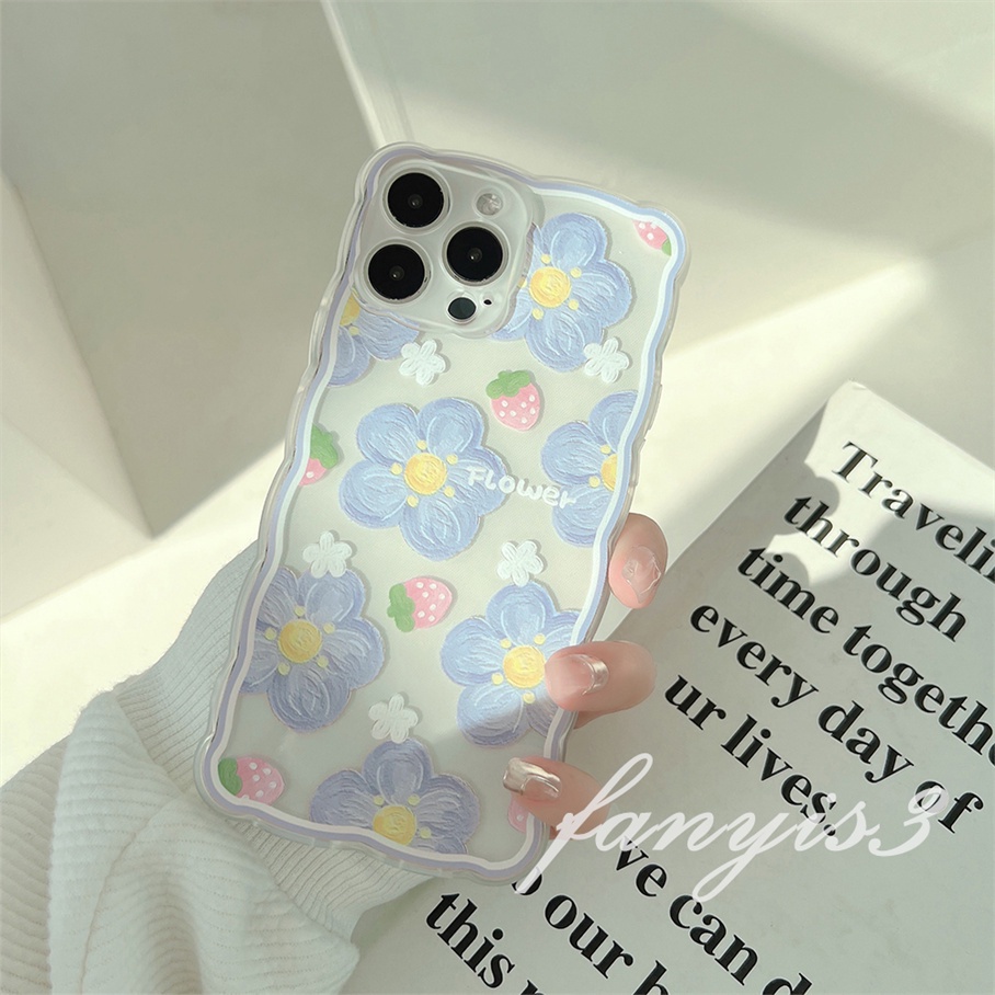 Ốp Điện Thoại TPU Silicon Mềm Họa Tiết Hoa/Dâu Tây Cho For iPhone 13 12 11 Pro Max X XR Xs Max 7 8 Plus SE 2020