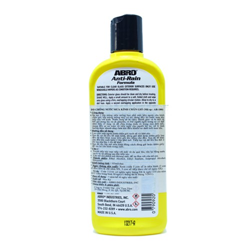 Dung Dịch Chống Bám Nước Trên Kính Xe ABRO Anti - Rain Formula USA 103ml