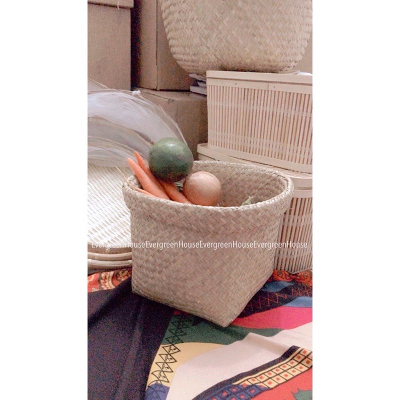 Giỏ cói SIZE ĐẠI phi 35 trồng cây cảnh ,làm giỏ sách , decor nhà cửa