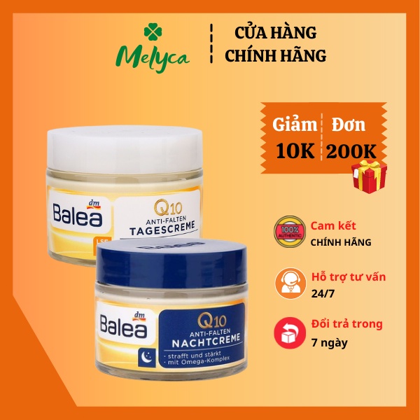 Kem dưỡng da Balea Q10 Anti Fantel chống lão hóa ngày và đêm 50ml nhập khẩu Đức - Melyca