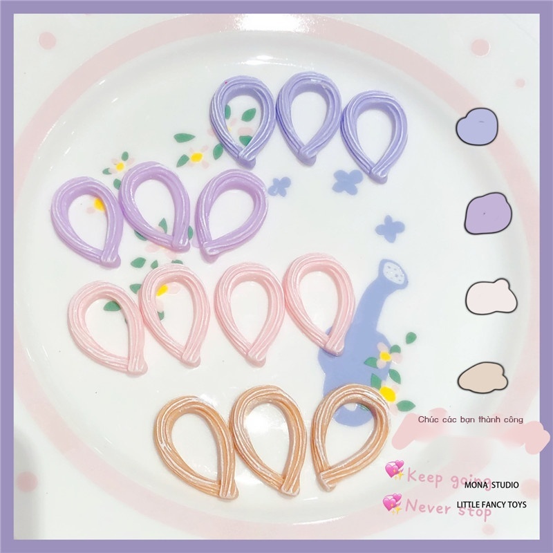 Set 30 Khuôn Làm Bánh Donut Đồ Chơi Bằng Nhựa Resin DIY