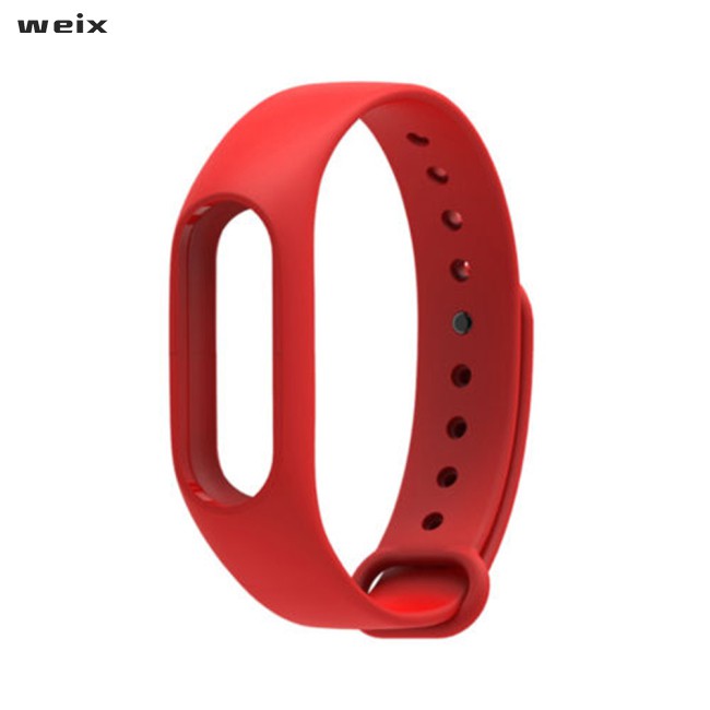 Dây Đeo Thay Thế Chất Liệu Silicon Màu Trơn Thời Trang Cho Xiaomi Mi Band 2